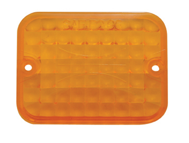 Small Rectangular Light Lens - Amber