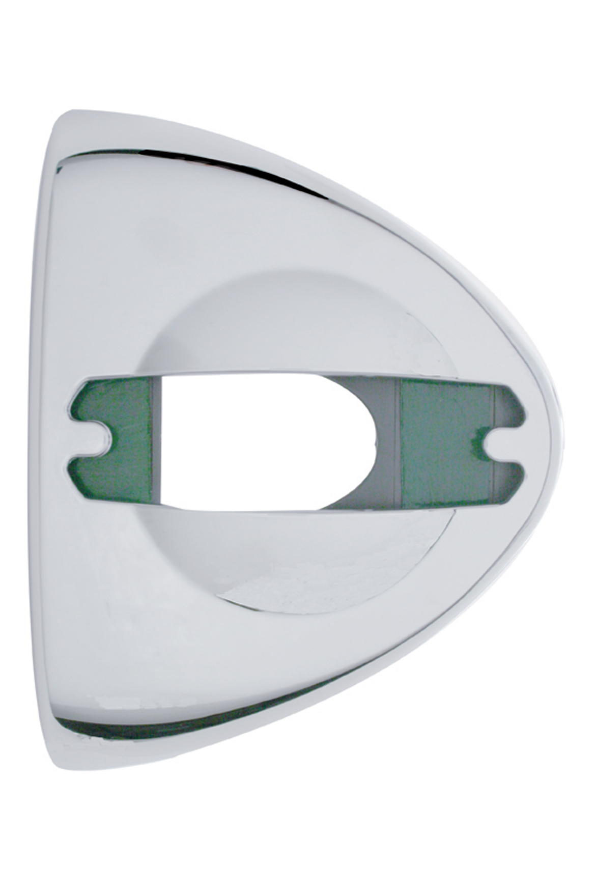 Chrome Plastic Headlight Turn Signal Cover W/ Rectangular Light Cutout