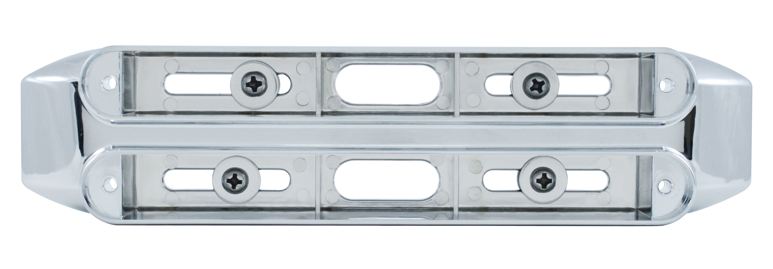 Chrome Plastic 6 1/2" Light Bar Bezel X 2
