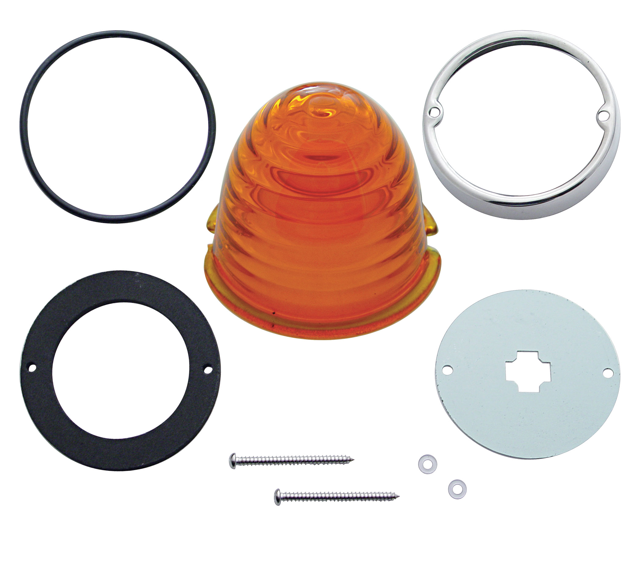 Twist In Cab Light Conversion Kit W/ Beehive Glass Lens - Amber