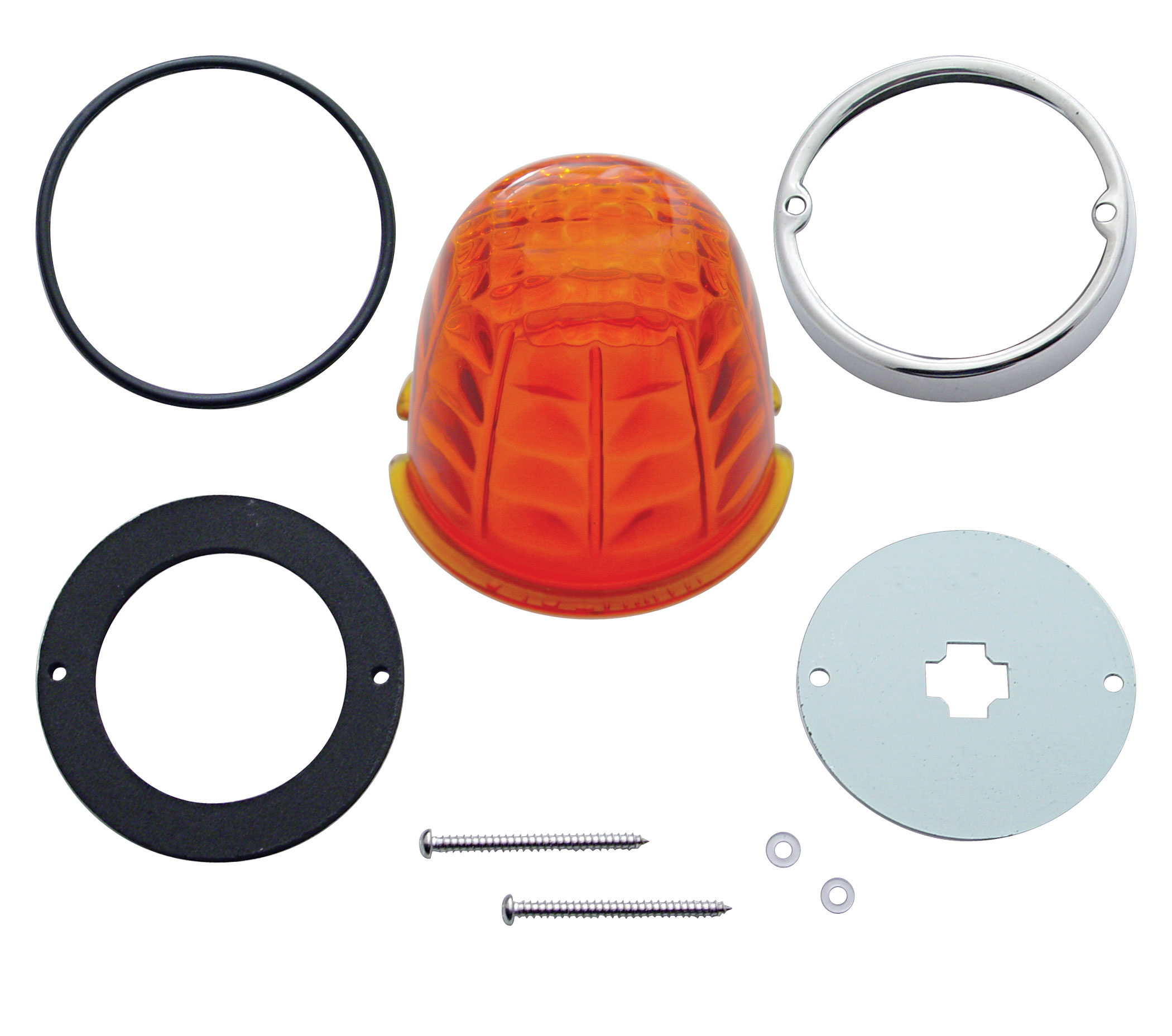 Twist In Cab Light Conversion Kit W/ Crystal Glass Lens - Dark Amber