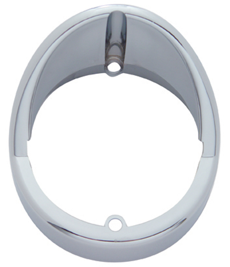 Chrome Plastic Cab Light Bezel W/ Vertical Visor