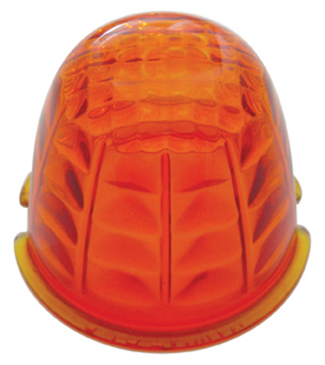 Crystal Glass Cab Light Lens - Dark Amber
