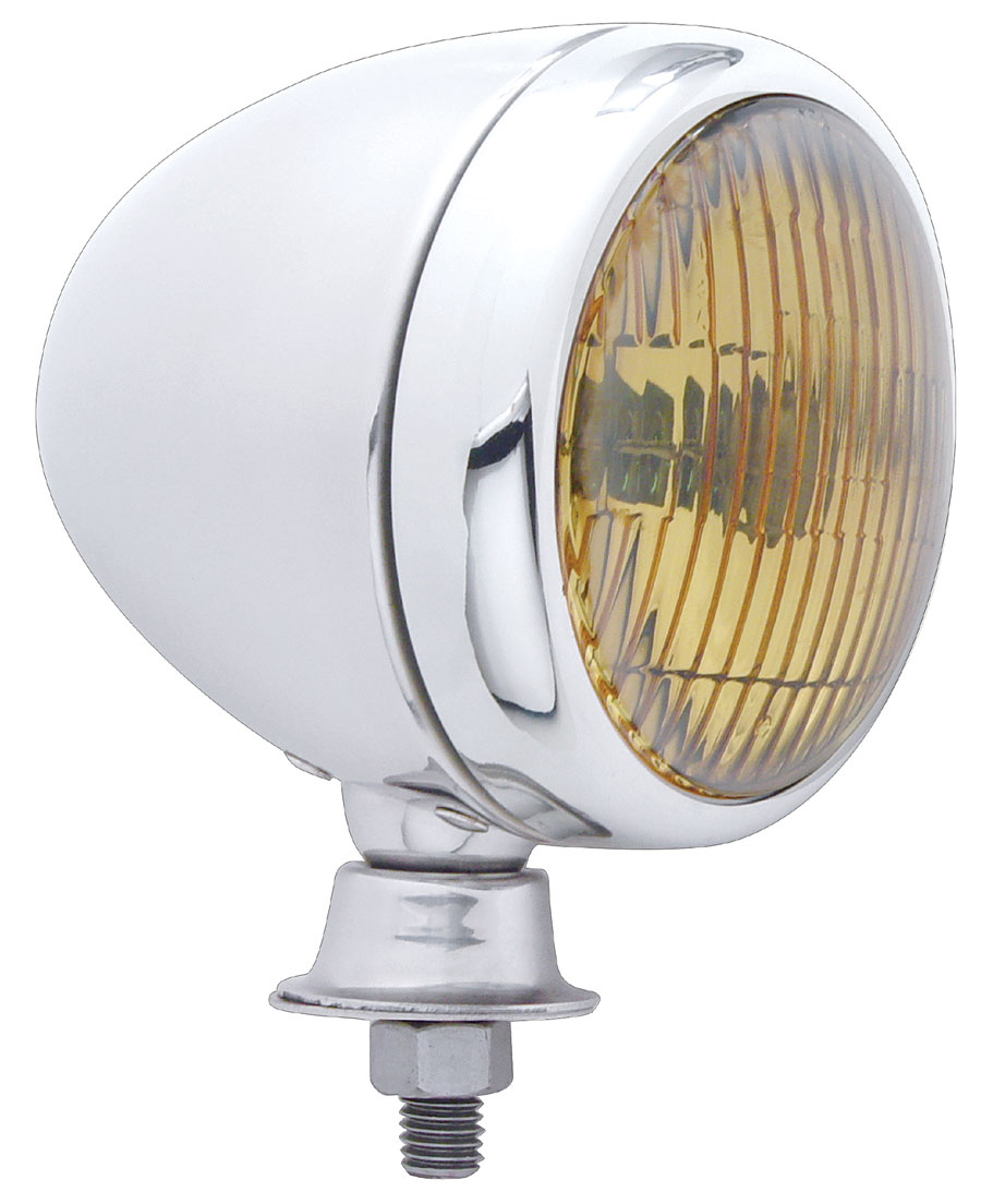 Chrome Tear Drop Spot Light - Amber (7000Cp)