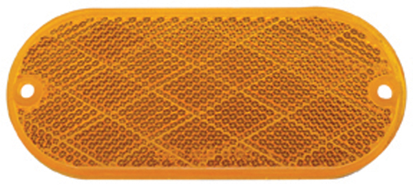 4 5/16" X 1 7/8" Oval Quick Mount Reflector - Amber