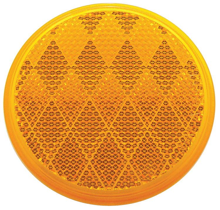 3" Round Quick Mount Reflector - Amber