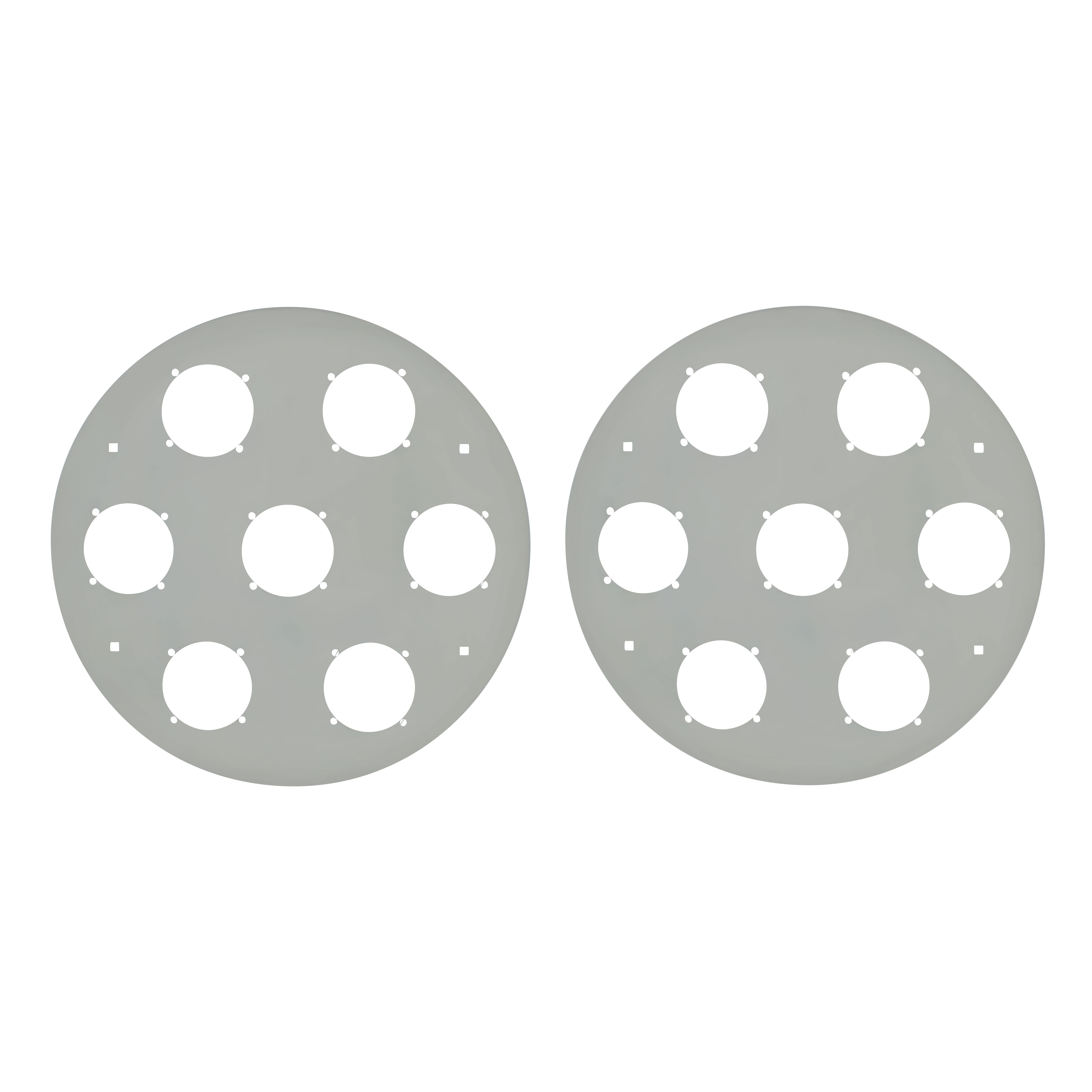 (2/Bulk) Stainless Steel 6 Led Cutout Air Cleaner Light Bracket