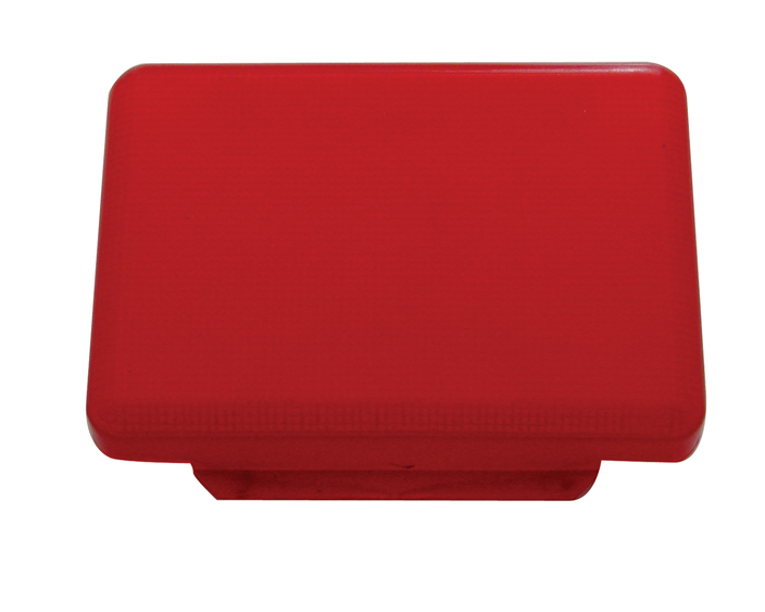Rectangular Dome Light Lens - Red