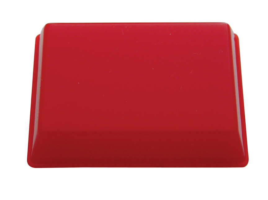 Dome Rectangular Dome Light Lens - Red