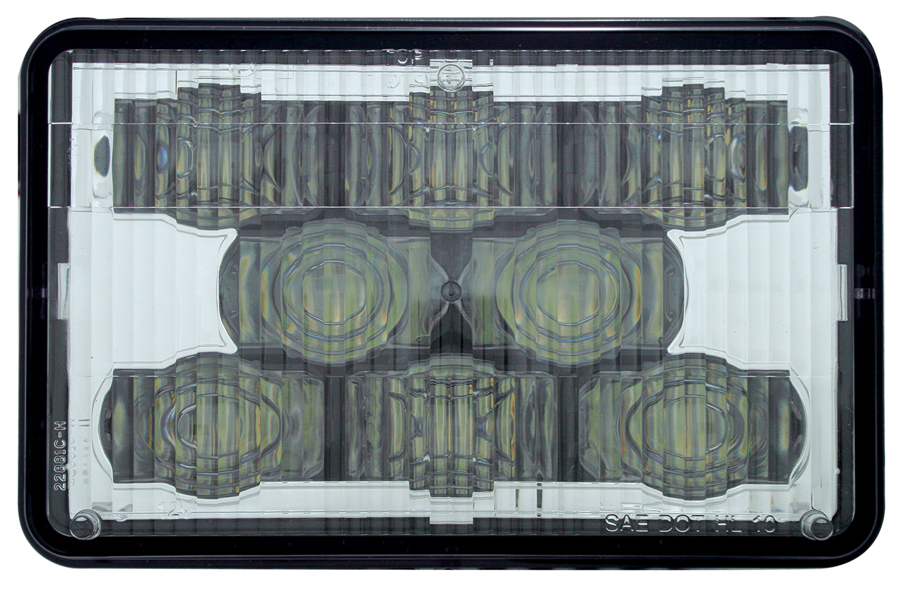 8 Led 6" X 4" Rectangular High Power Led Headlight - High Beam