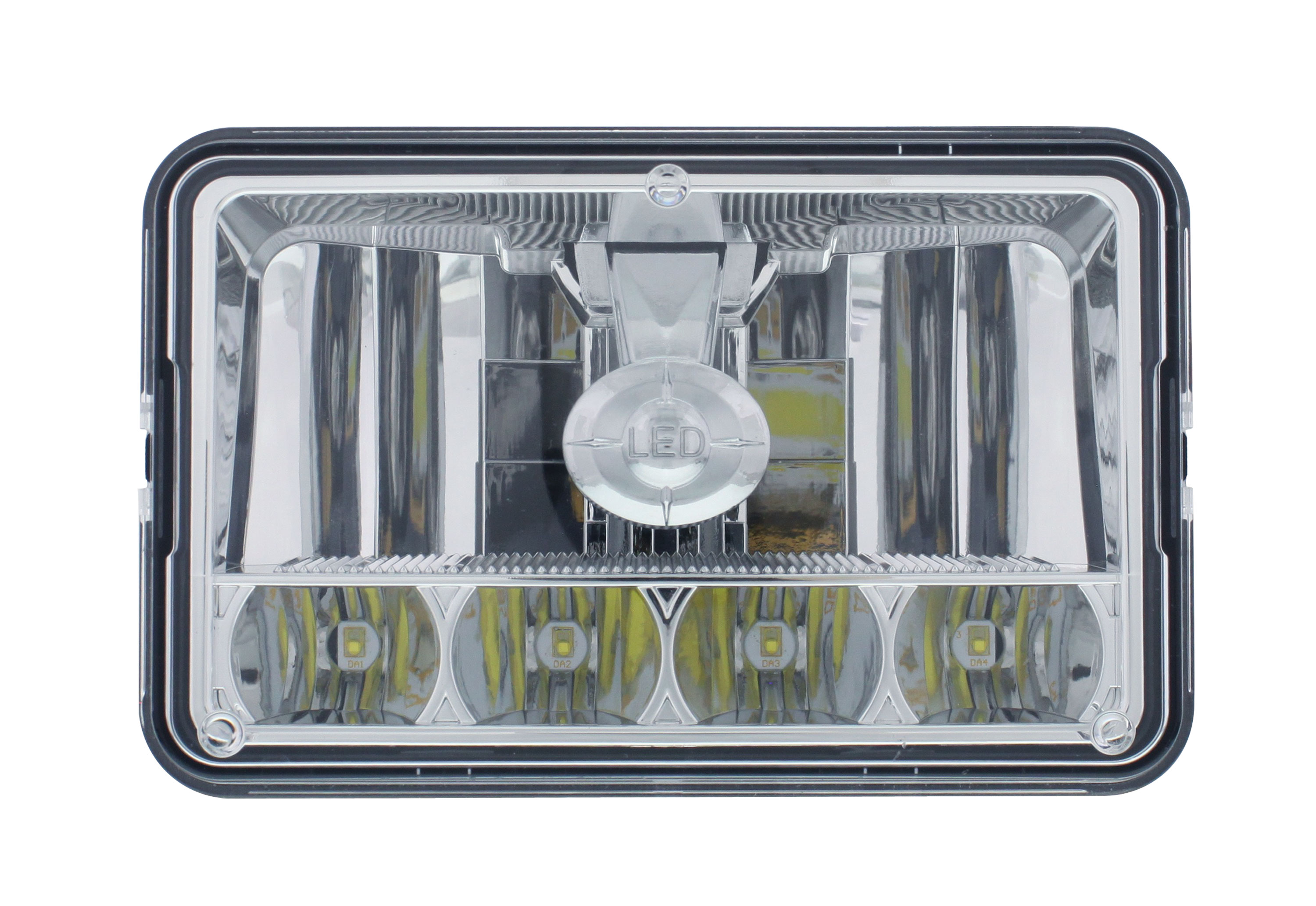 5 Led 6" X 4" Rectangular Crystal Led Headlight - High & Low Beam