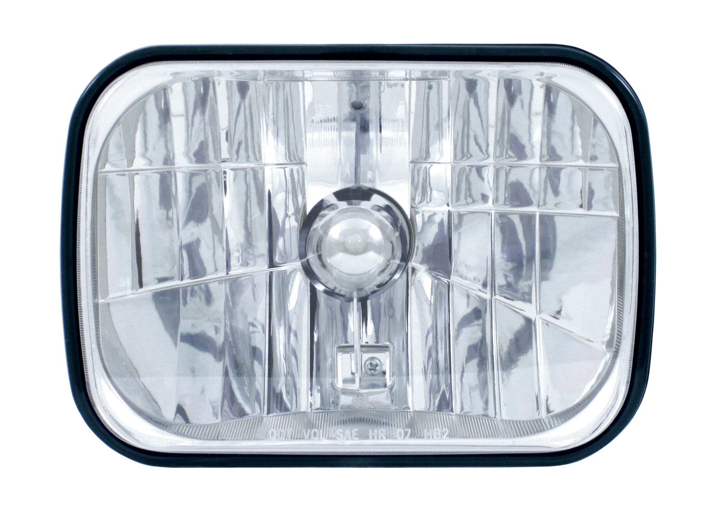 5" X 7" Crystal Rectangular Headlight Bulb With Plastic Lens