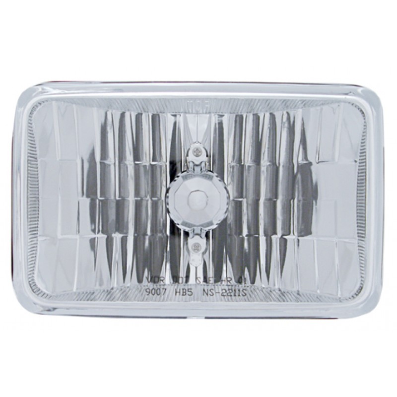 165Mm Crystal Rectangular Headlight (High Beam Only) - 9007