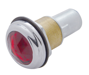 Incandescent 1 1/4" Round Utility Light - Red
