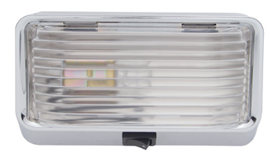 12 Volt Rectangular Dome Light W/ 1156 Bulb - Clear Lens