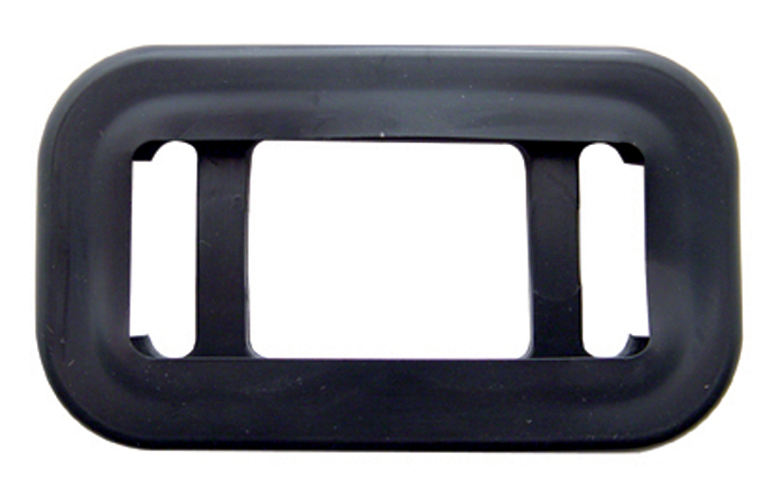 Black Rubber Mini Rectangular Grommet