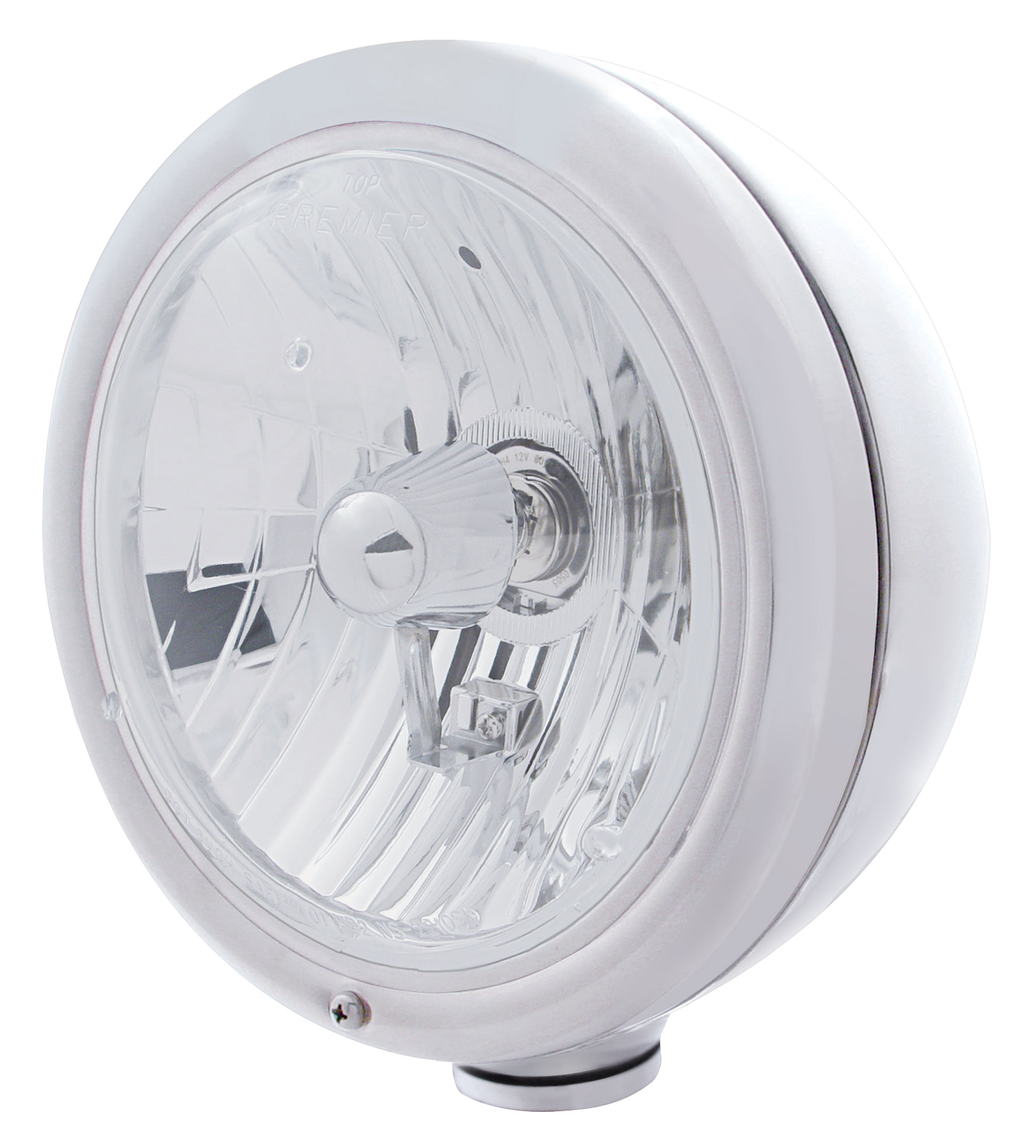 Chrome "Classic" Peterbilt Headlight - Crystal H4 Halogen