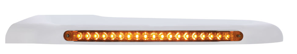 14 Amber Led Peterbilt Front Fender Cover - Amber Lens/Driver