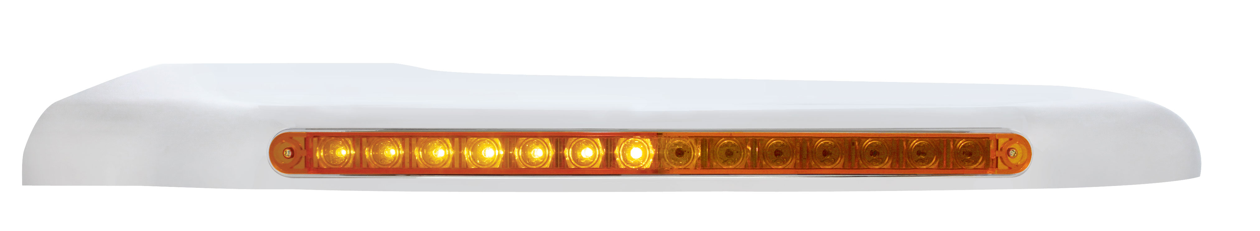 14 Amber Sequential Led Peterbilt Front Fender Cover - Amber Lens/Driver