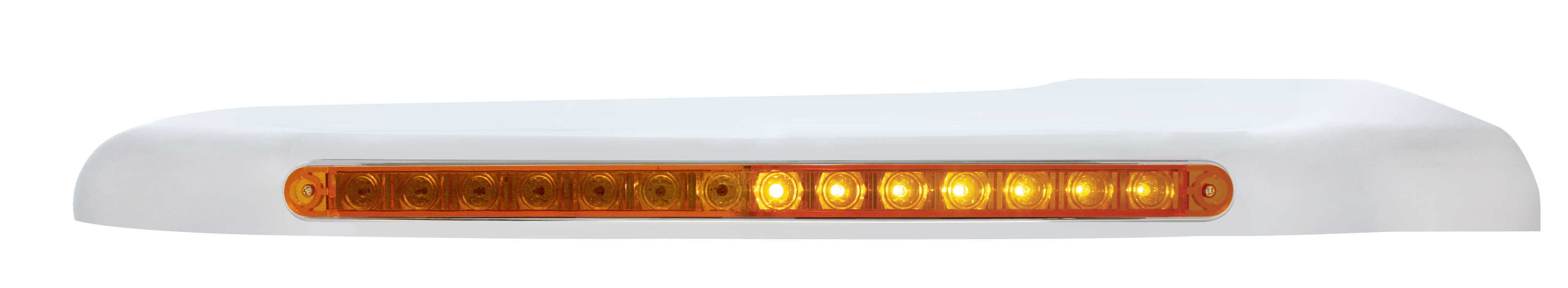 14 Amber Sequential Led Peterbilt Front Fender Cover - Amber Lens/Passenger