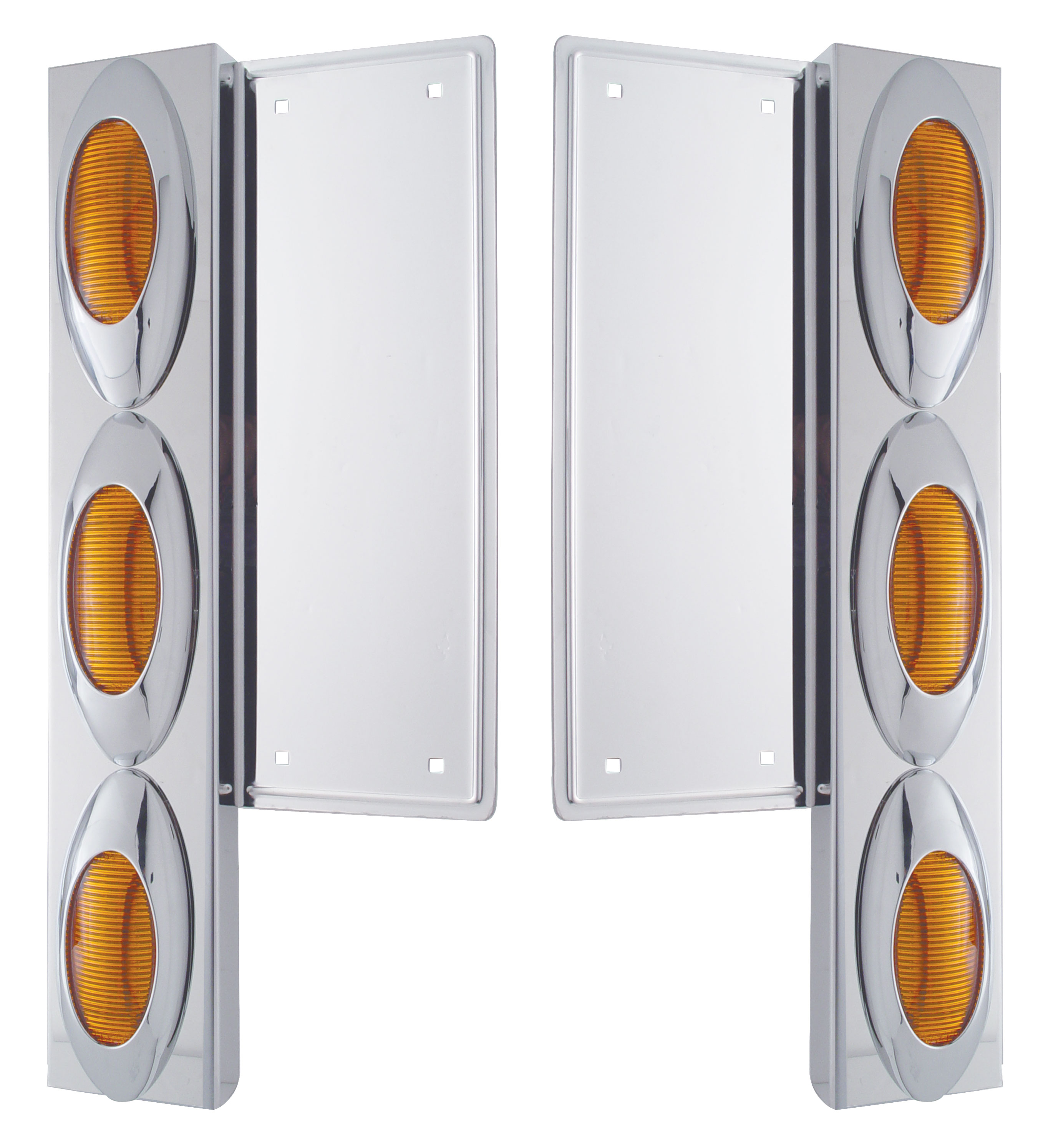 (2/Bulk) S.S. Freightliner 6 Led Cutout Air Cleane