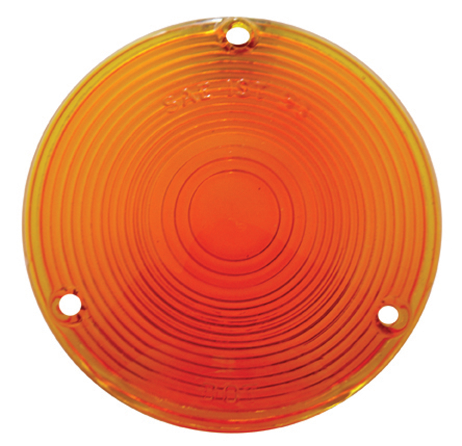 Glass Turn Signal Lens W/ Hardware - Amber