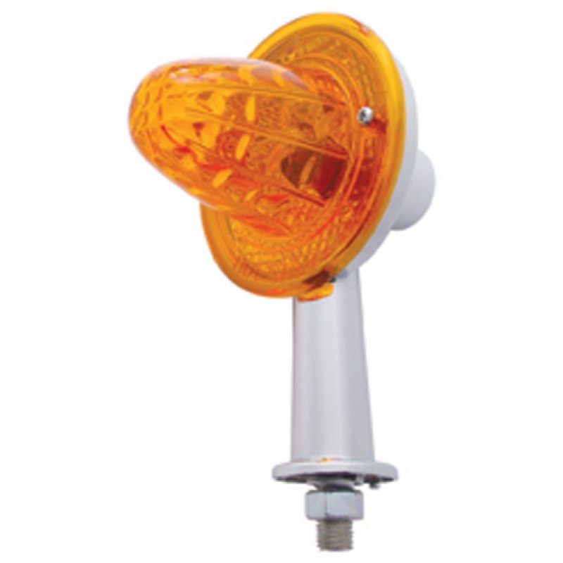 Crystal Honda Diamond Amber Light W/ 2 1/8" Arm - Double Contact