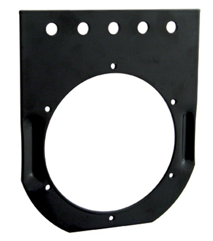 Black Steel Light Bracket W/ One 4" Light Cutout W/O Flange