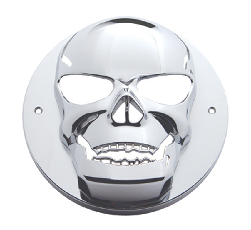 Chrome 4" Light Skull Bezel