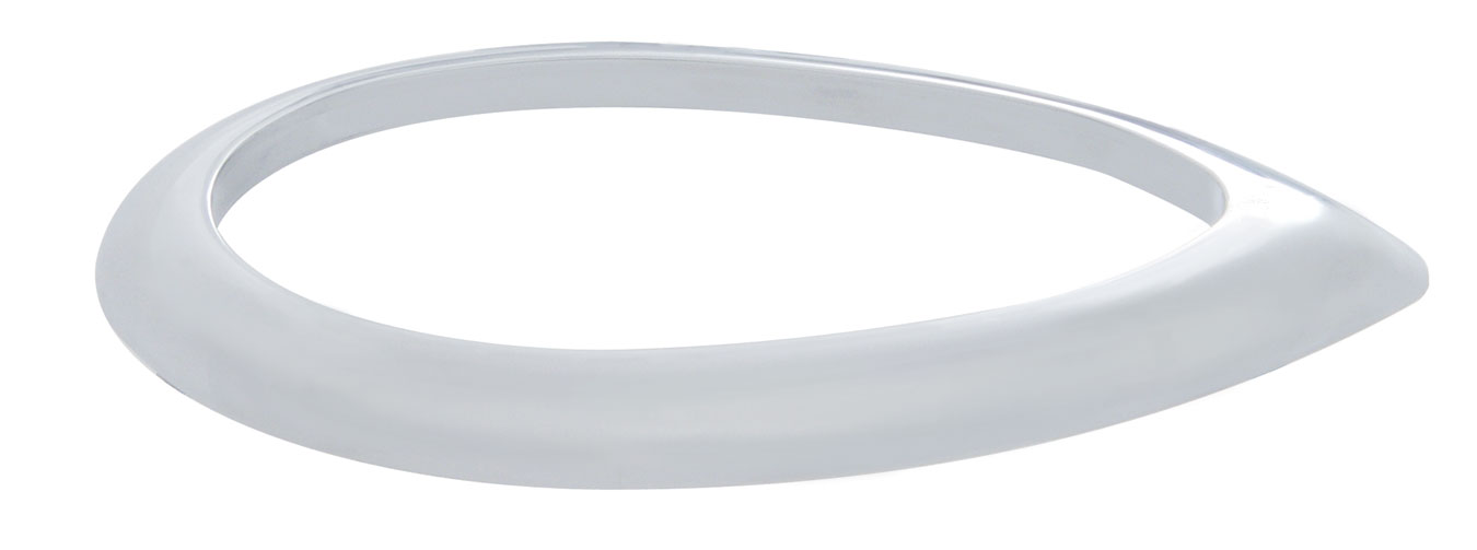 Chrome Plastic "Teardrop" Light Bezel