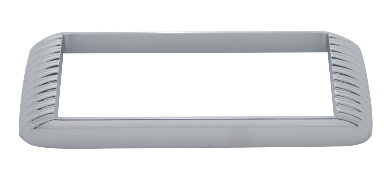 Chrome Die Cast Vintage Oval Flush Mount Bezel W/ Mounting Studs