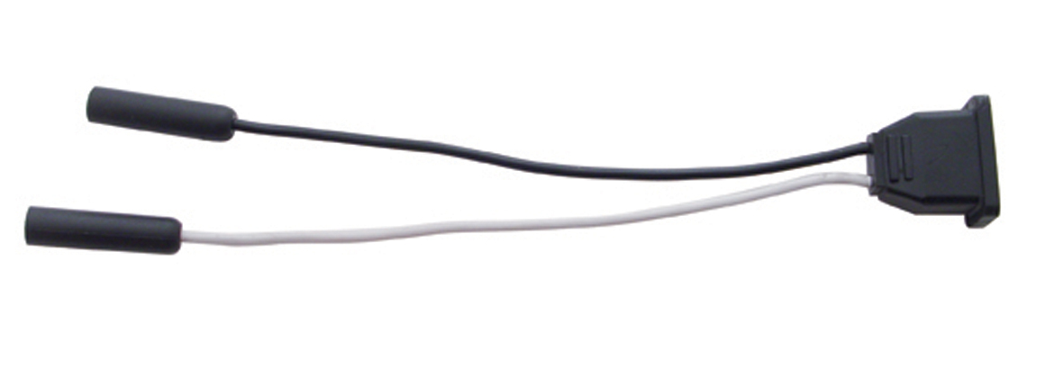 2 Wire Adaptor - 2 Female Bullet Plug To 2 Contact Plug Adaptor