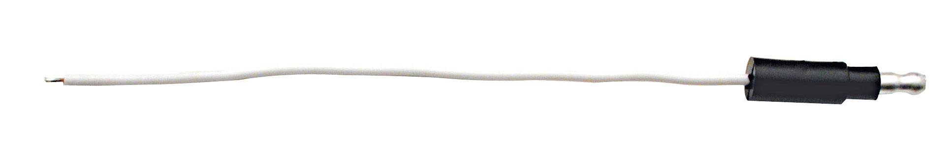 Single Lead Wire W/ .180 Bullet Termination & Stripped End - White