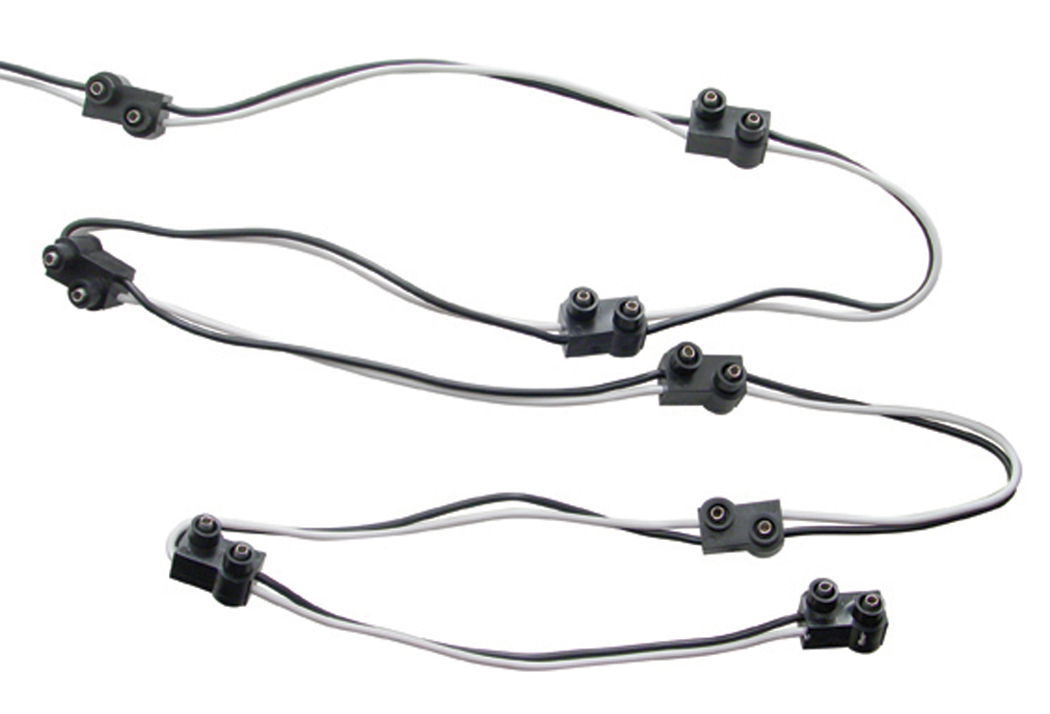 Wire Harness - 7" Wire Lead W/ 8 Molded 2 Wire Plug