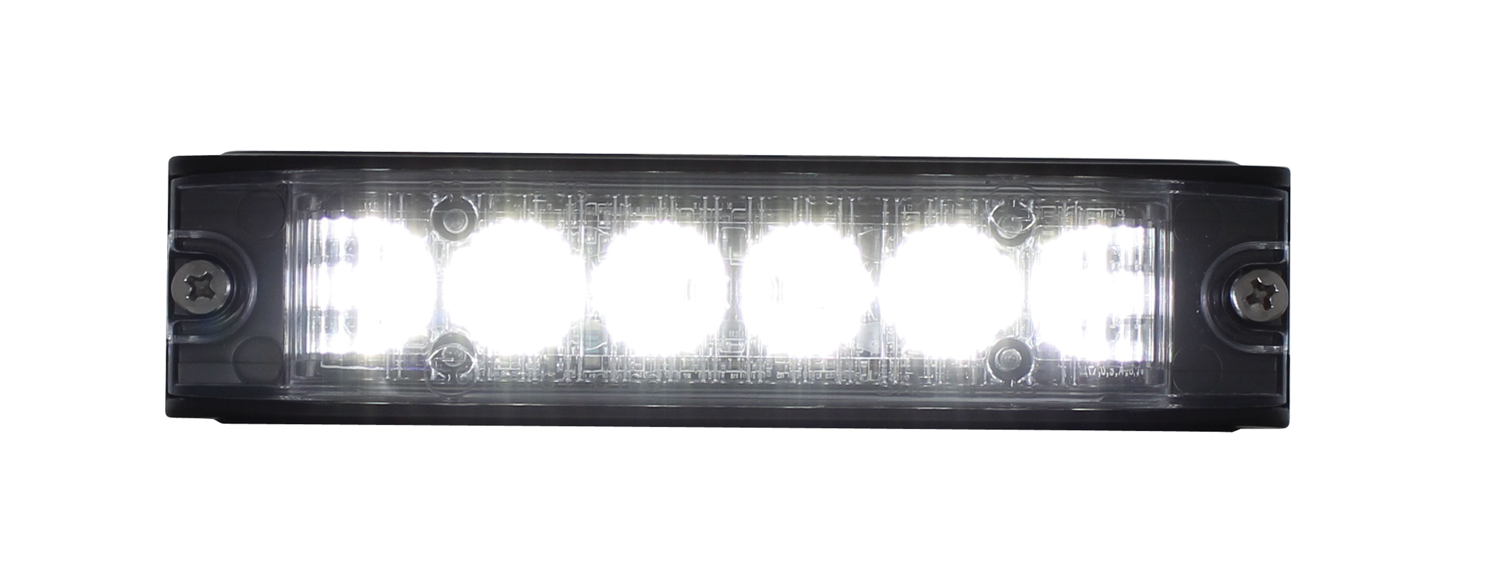 6 High Power Led 12V/24V Warning Lighthead - White