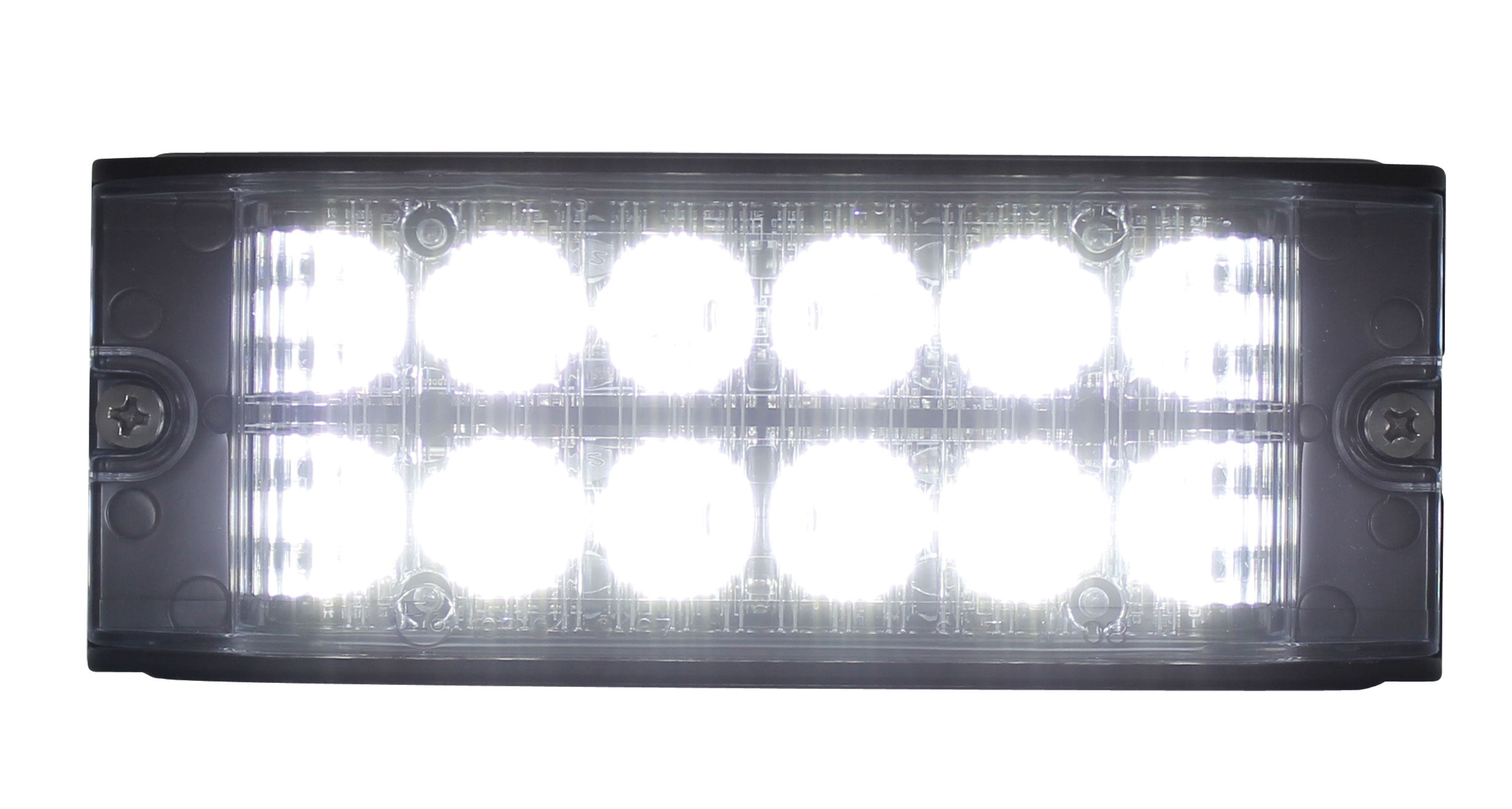 12 High Power Led 12V/24V Warning Lighthead - White