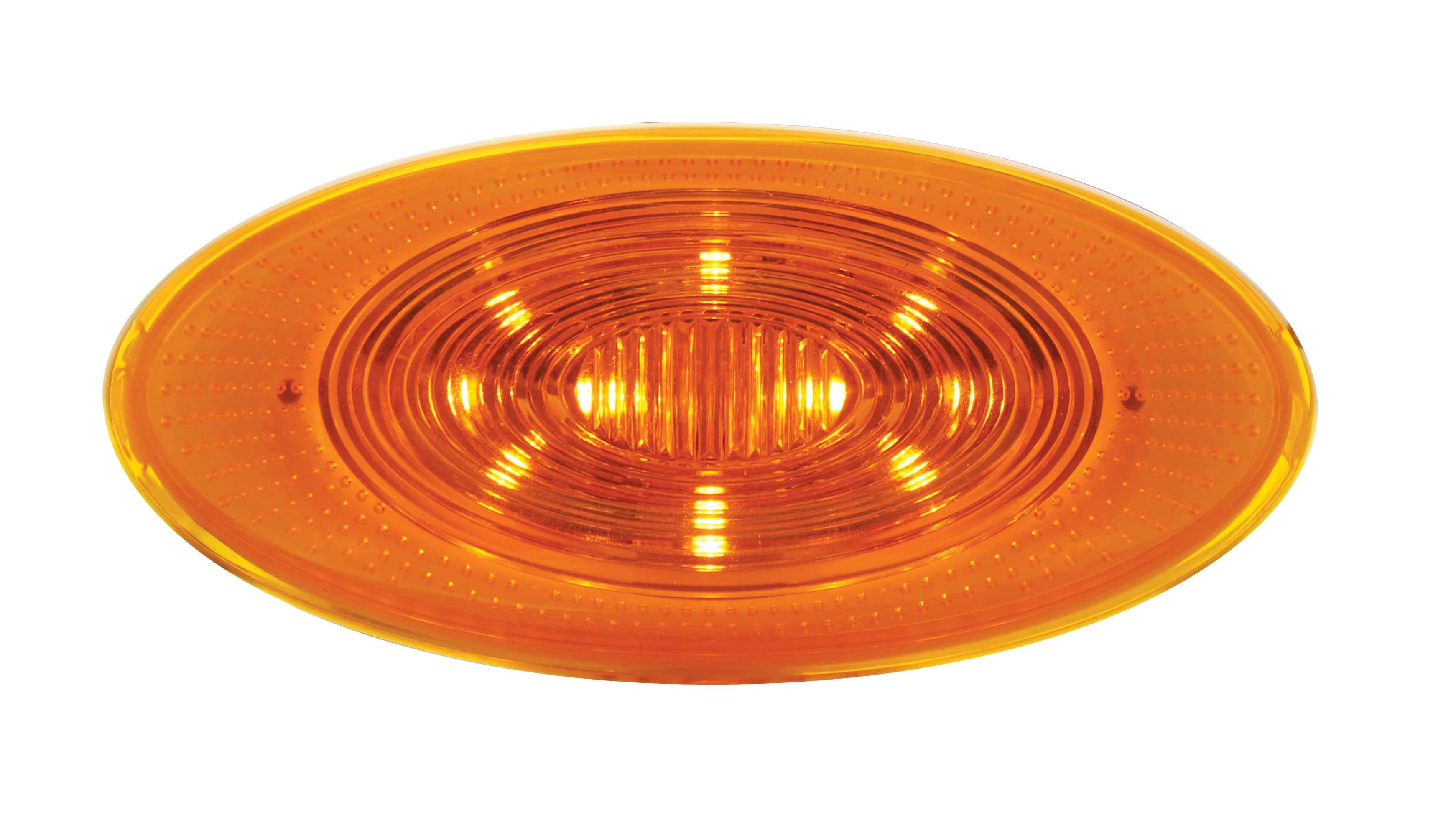 10 Amber Led Peterbilt Oval Front Fender Turn Signal Light - Amber Lens