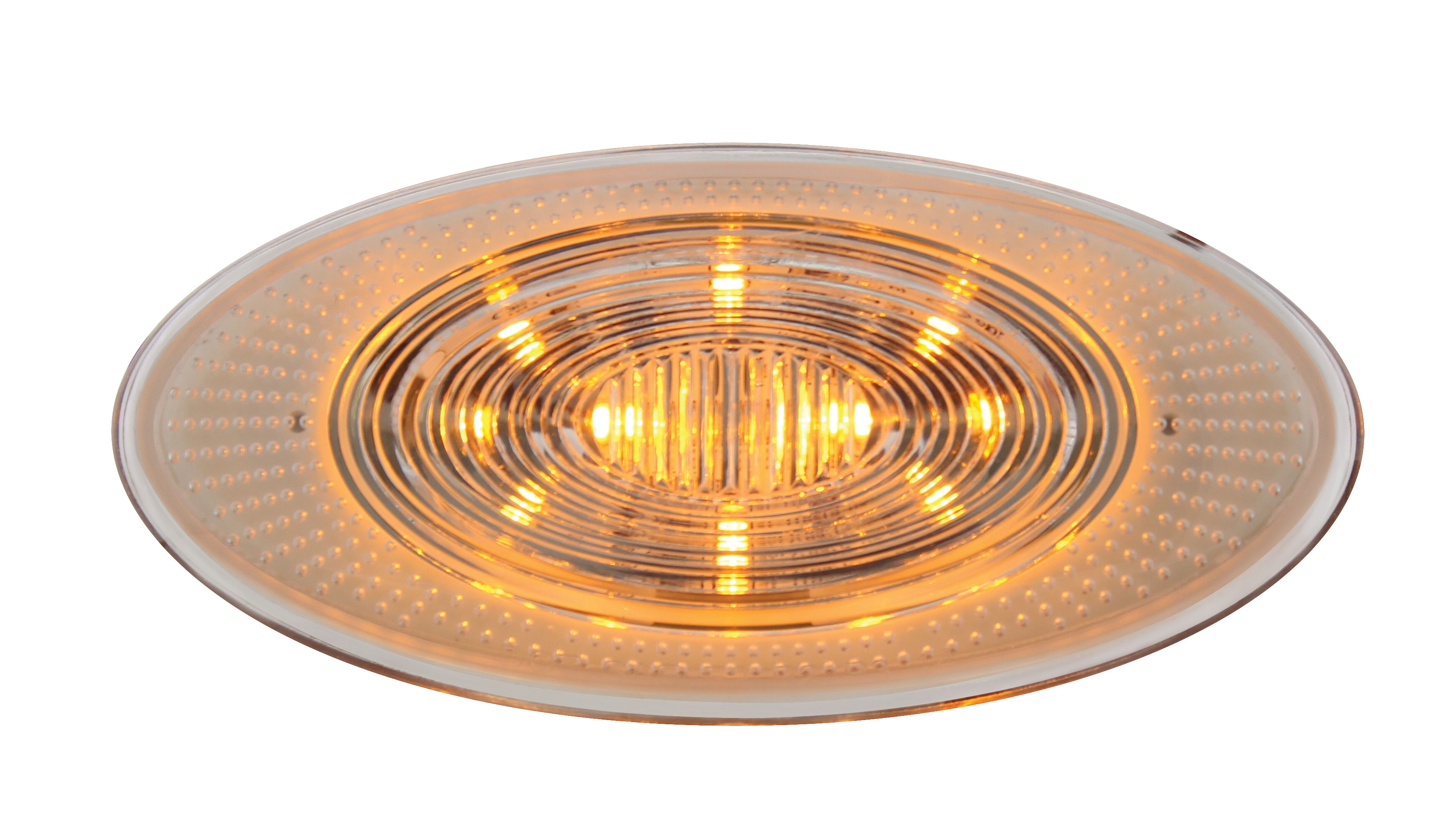 10 Amber Led Peterbilt Oval Front Fender Turn Signal Light - Clear Lens