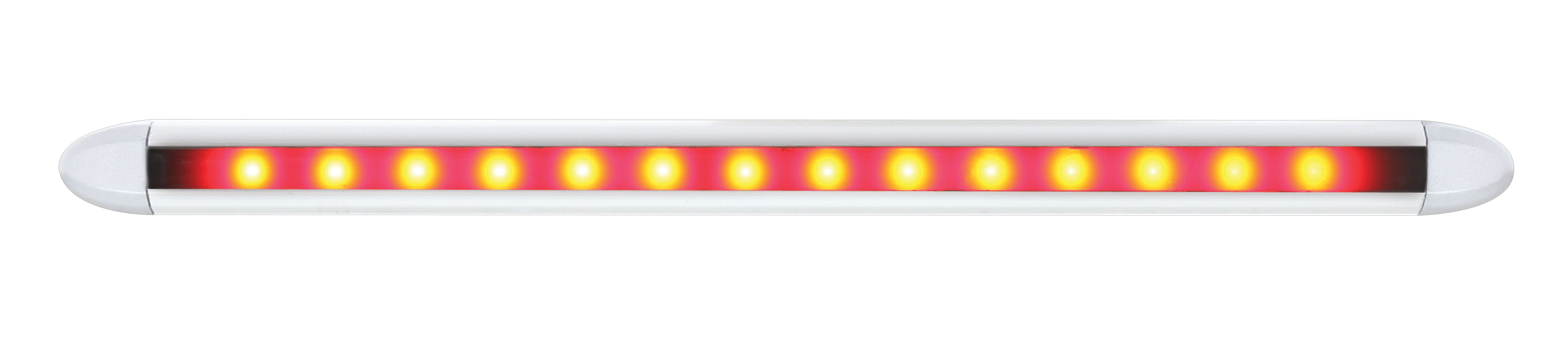 14 Led 6" Slim Light Bar - Red Led / Clear Lens