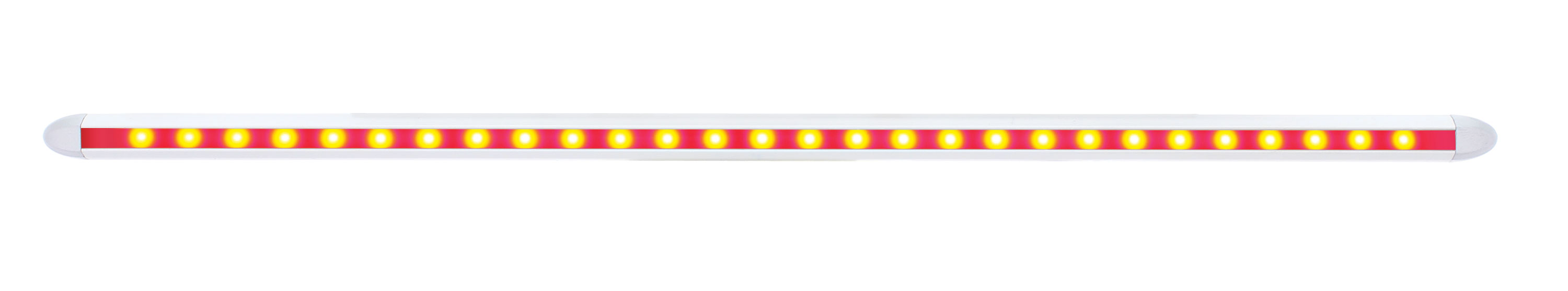 28 Led 12" Slim Light Bar - Red Led / Clear Lens