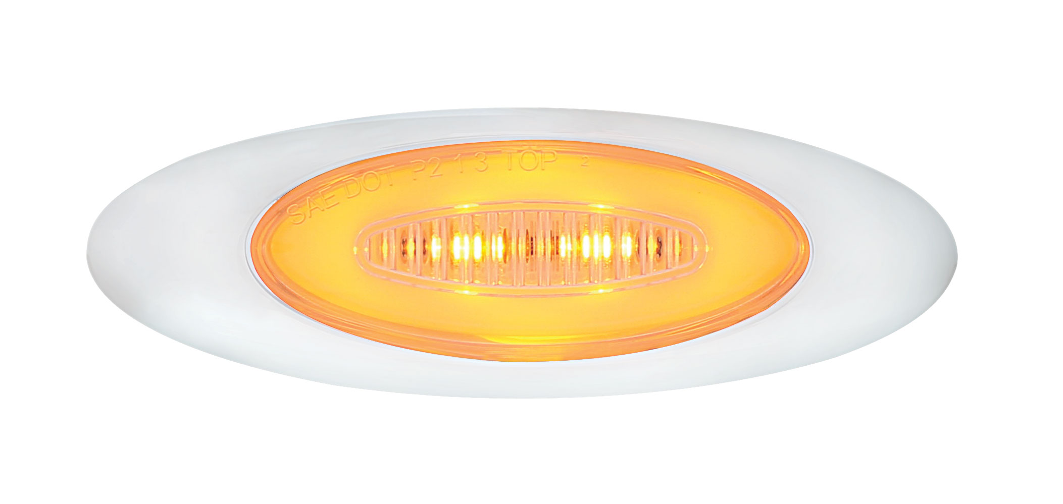 6 Led "M5 Millennium" Marker Light - Glo Light- Amber Led/Clear Lens