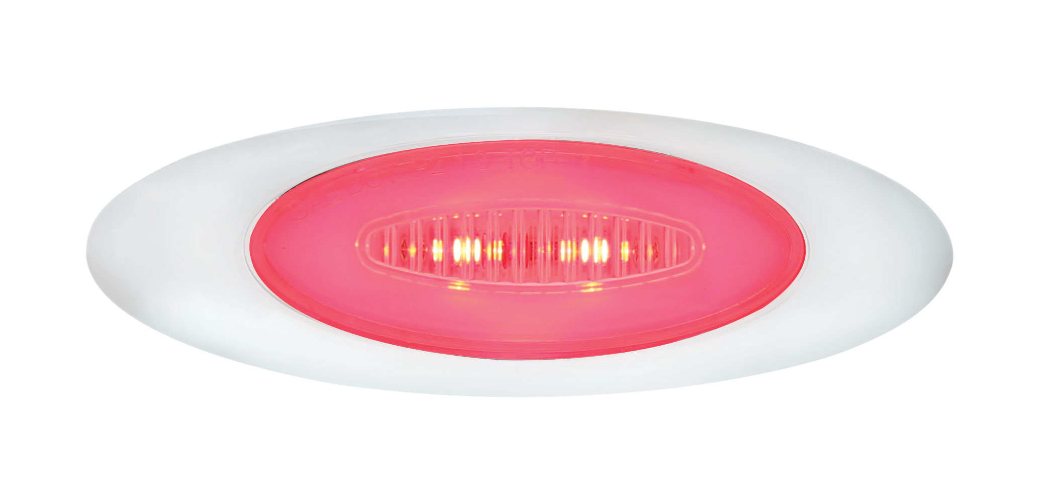 6 Led "M5 Millennium" Marker Light - Glo Light- Red Led/Clear Lens