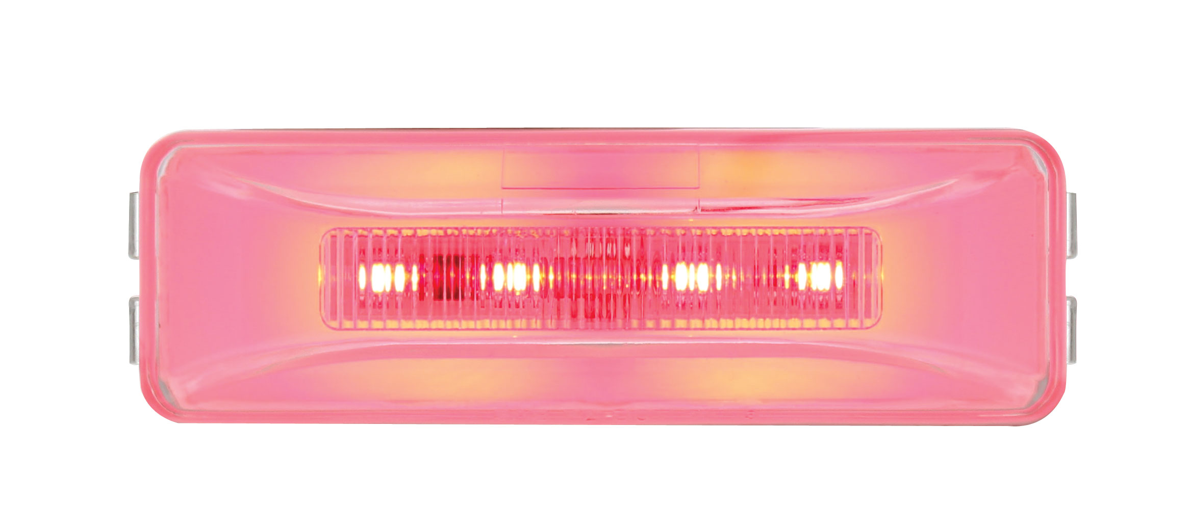 10 Red Led Rectangular Clearance / Marker Light - Glo Light - Clear Lens