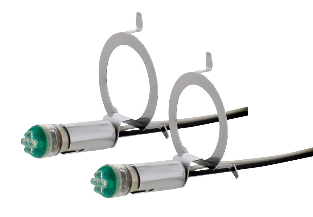 (2/Card) "City Light" Bracket (#38568) - Green Led