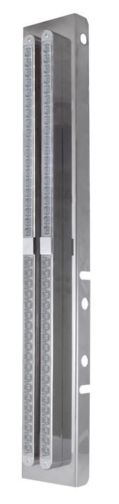 Led Peterbilt Air Cleaner Bracket With 19 Amber Led 24" Light Bar W/ Reflector X 4 - Clear Lens