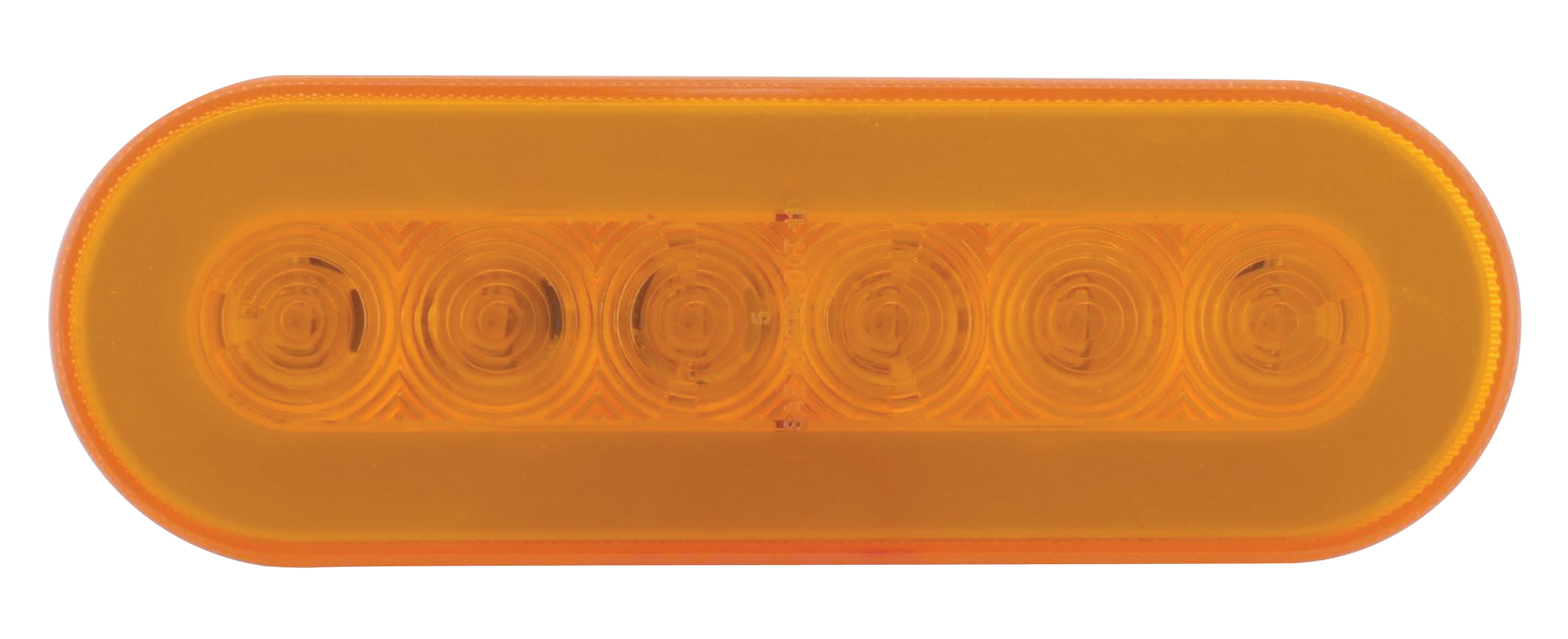 22 Amber Led 6" Oval S/T/T & P/T/C "Glo" Light - Amber Lens