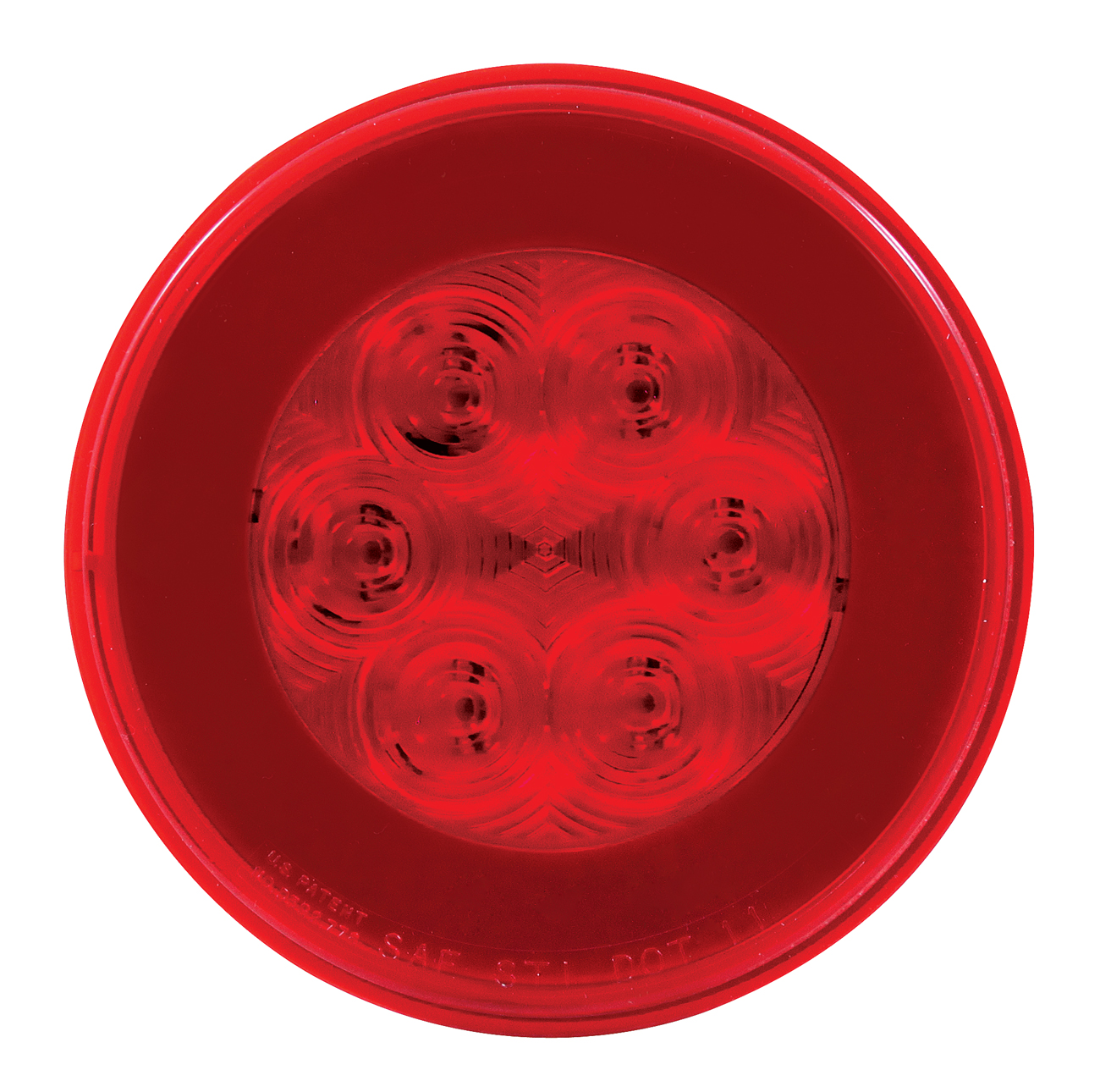 21 Red Led 4" S/T/T & P/T/C "Glo" Light - Red Lens
