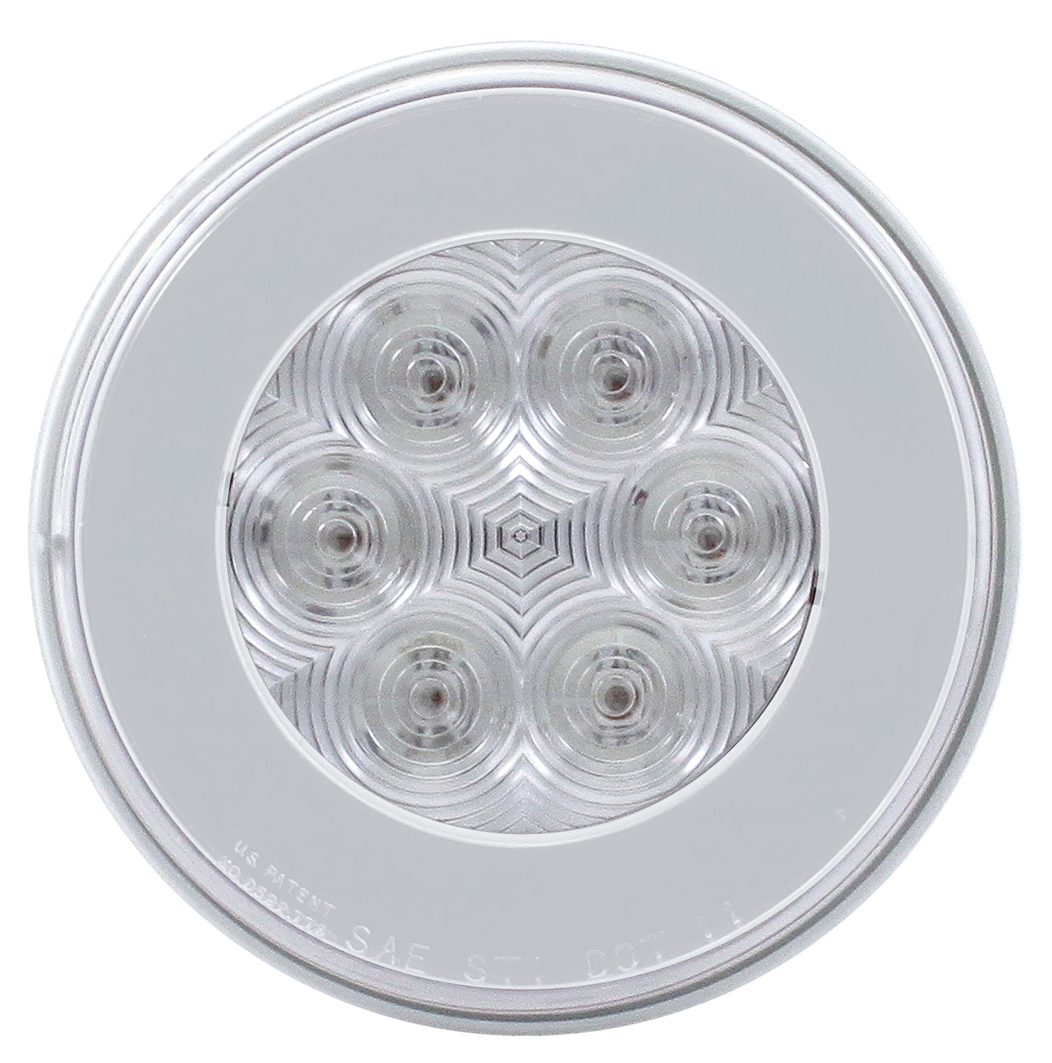 21 Red Led 4" S/T/T & P/T/C "Glo" Light - Clear Lens