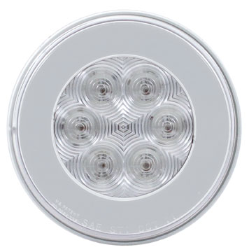 21 Amber Led 4" S/T/T & P/T/C "Glo" Light - Clear Lens