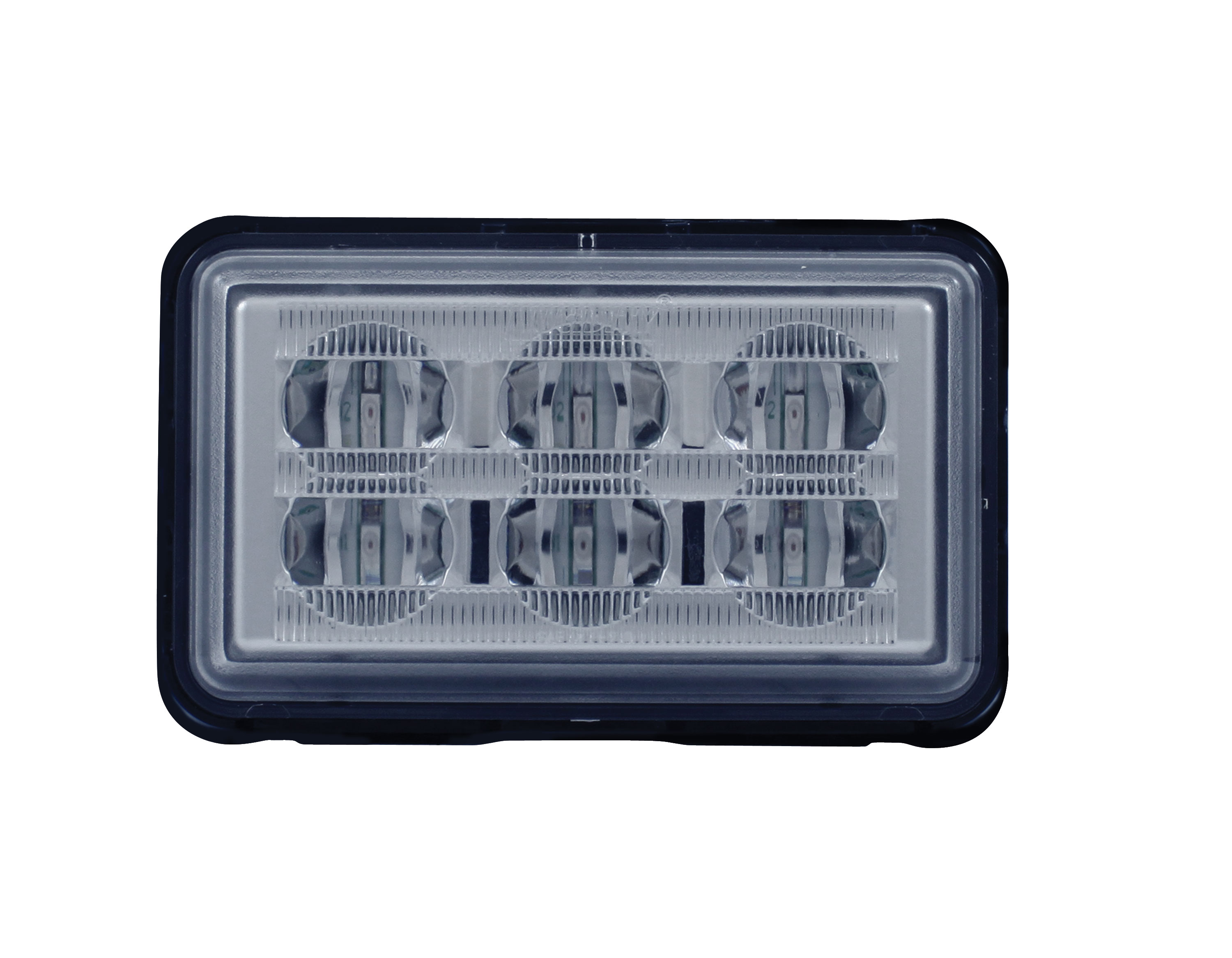 6 High Power Led Rectangular 12V/24V Strobe Light With Bracket - Amber